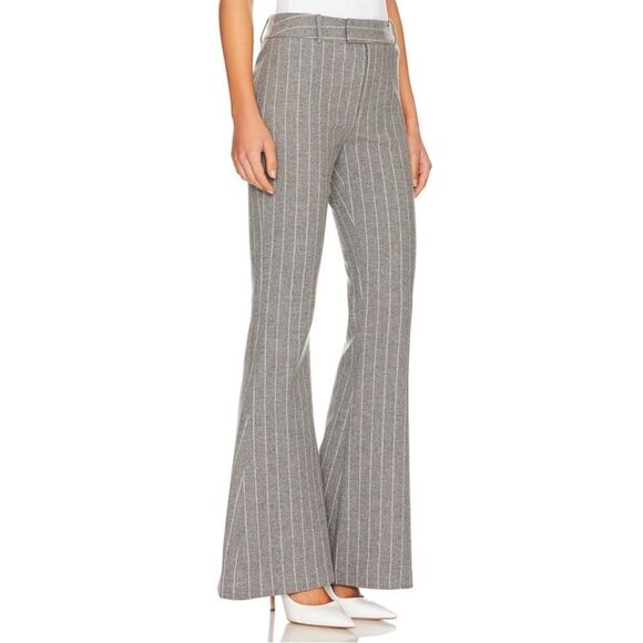 Smythe Wool Blend Bootcut Pant Flannel Pinstripe 4/27 - Picture 5 of 7